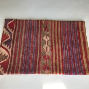 Turkish Lumbar Throw Pillow Cover, Kilim Cushion
